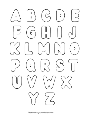 Simple and minimalist, clean bubble letters