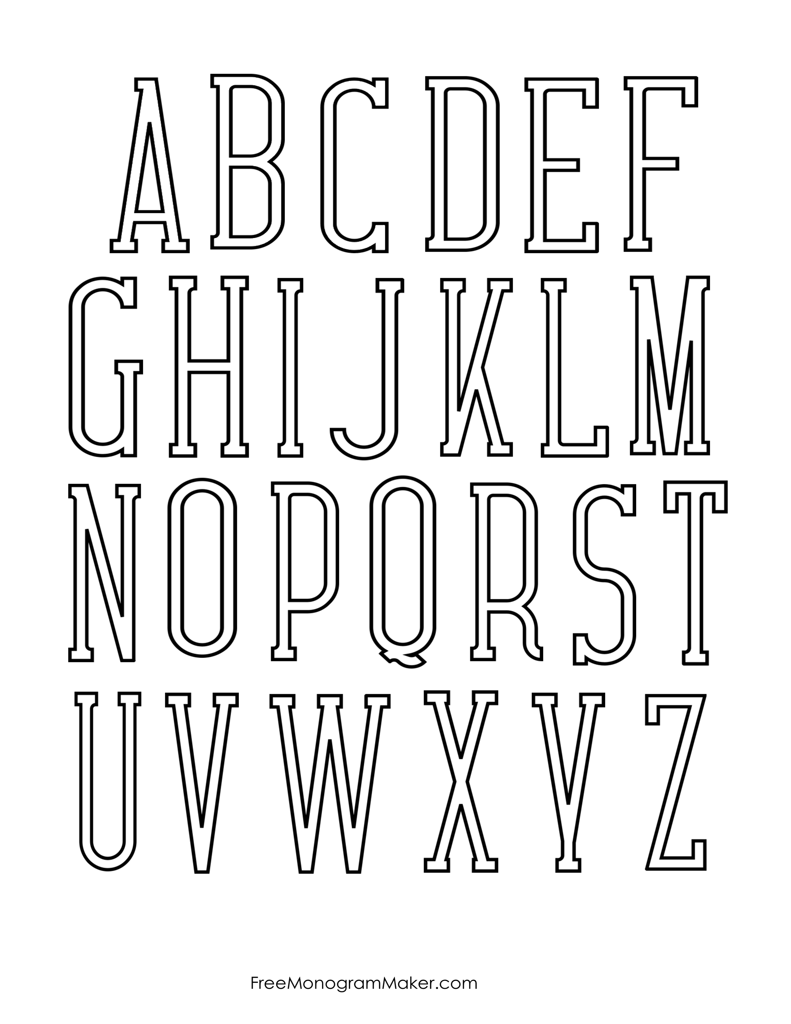 Bubble Letter Alphabet - 2