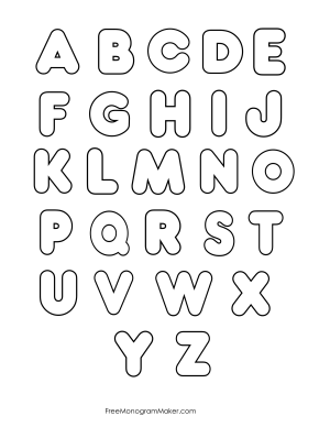 Roundish bubble letters