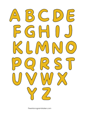 Yellow bubble letters