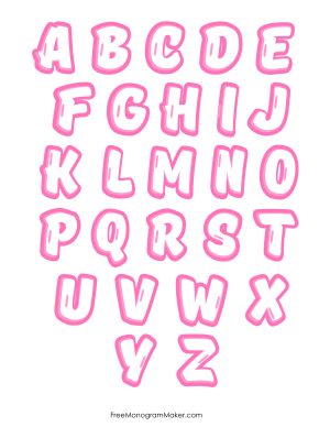 Pink letters