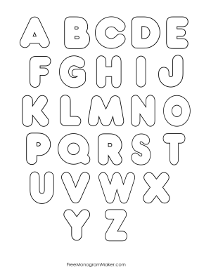 Round bubble letters