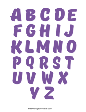 Purple letters