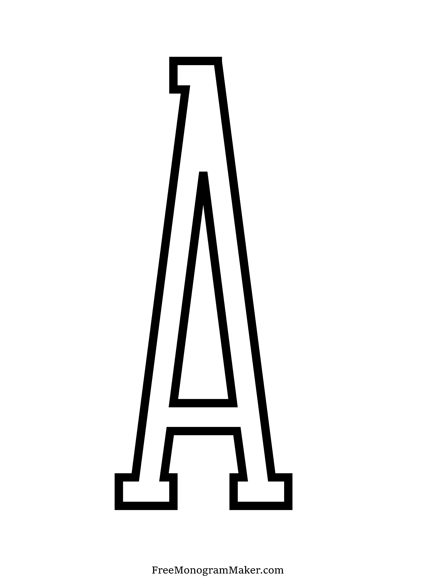 Bubble Letter - A - Long