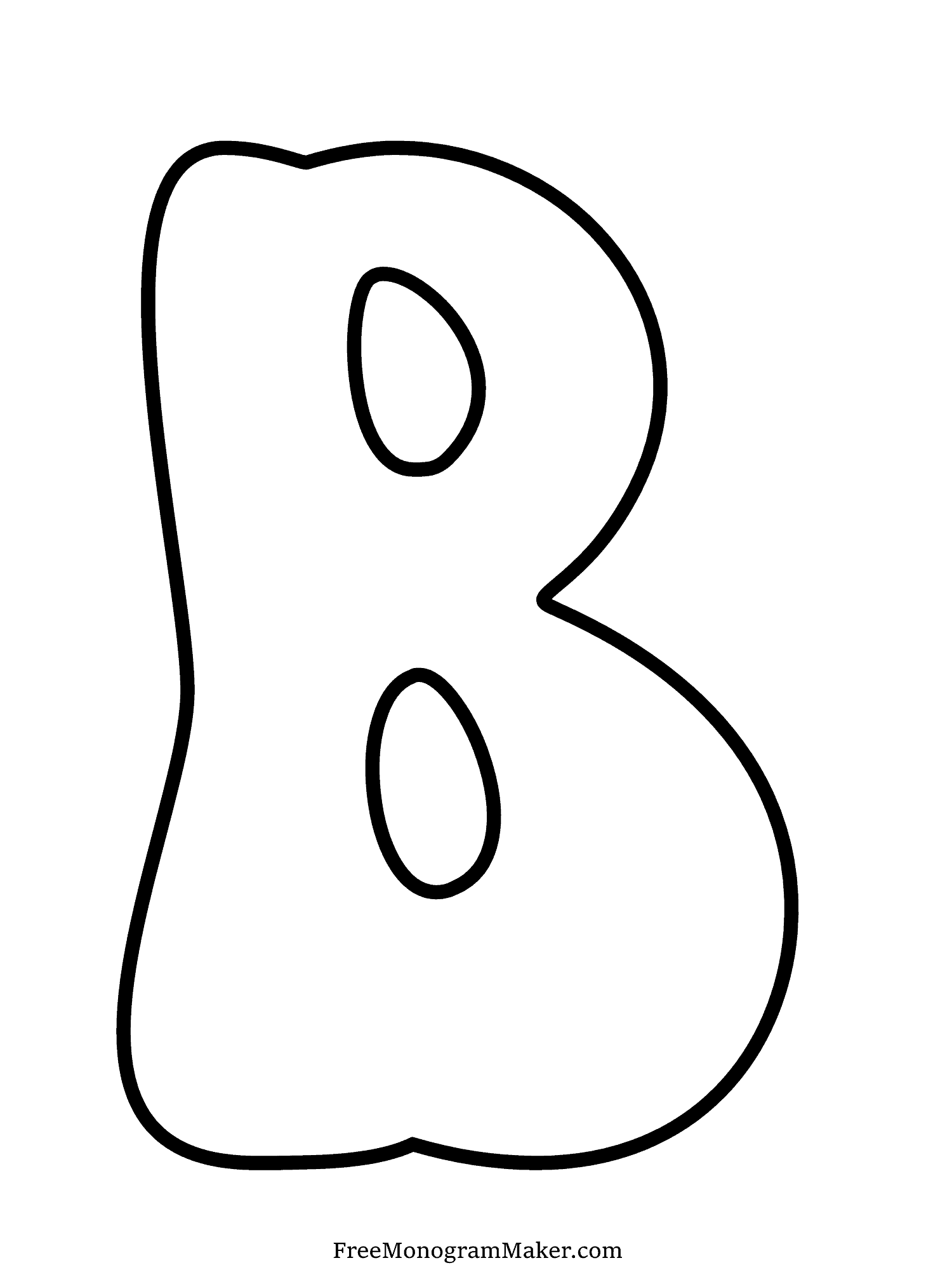 Bubble Letter - B - 3
