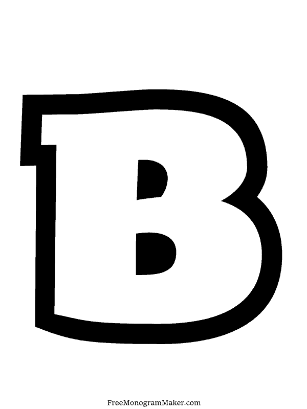 Bubble Letter - B - 5