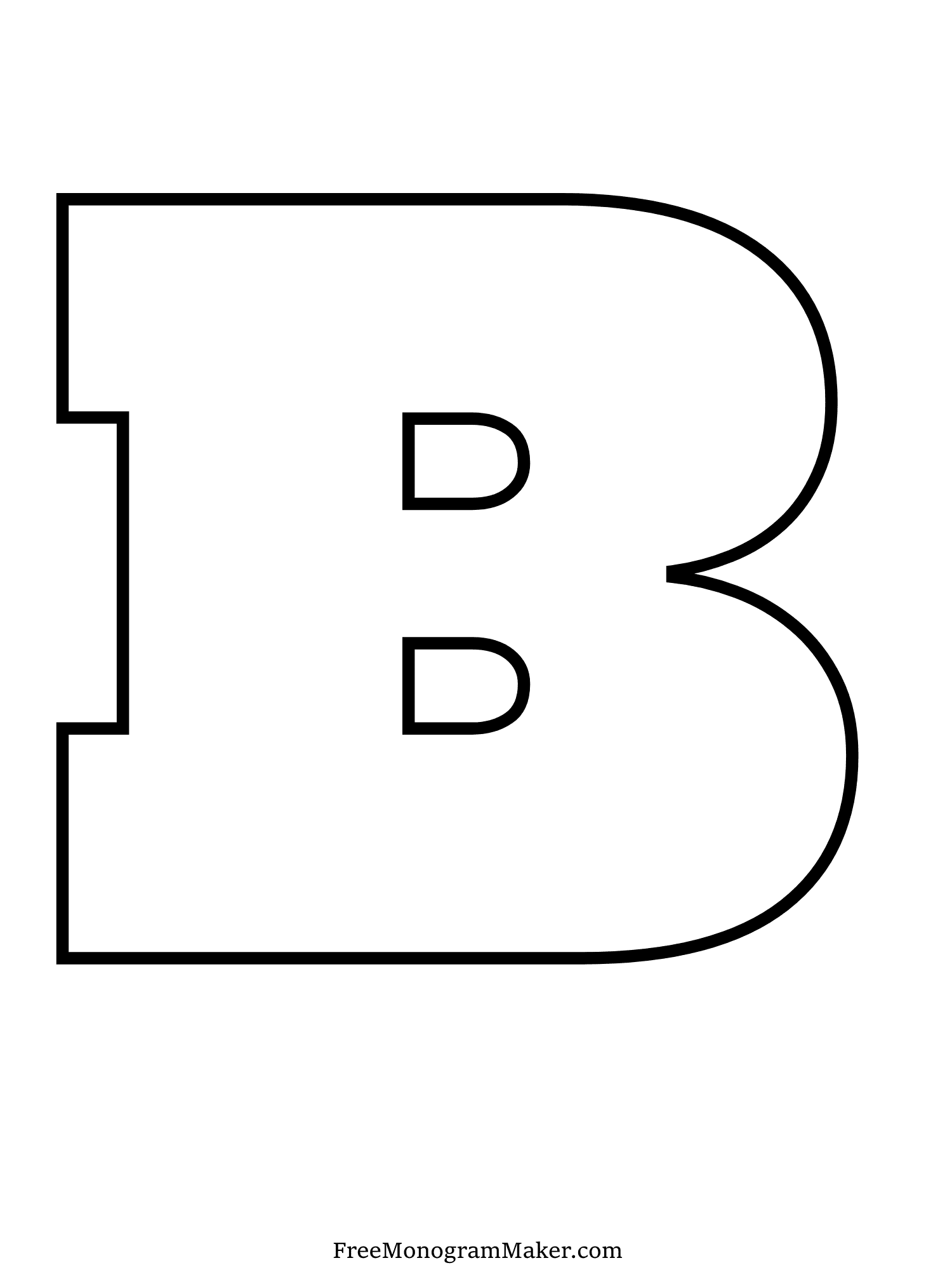 Bubble Letter - B - 6
