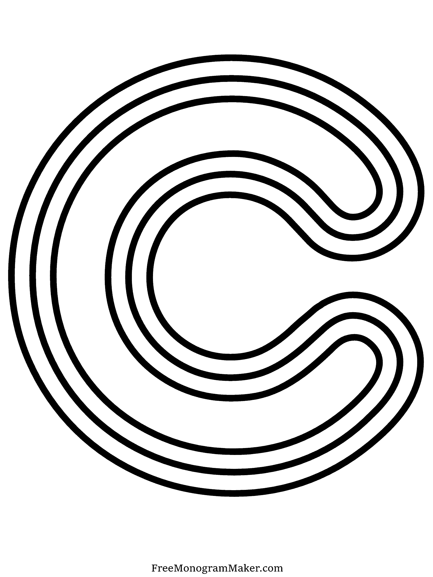 Bubble Letter - C - 2