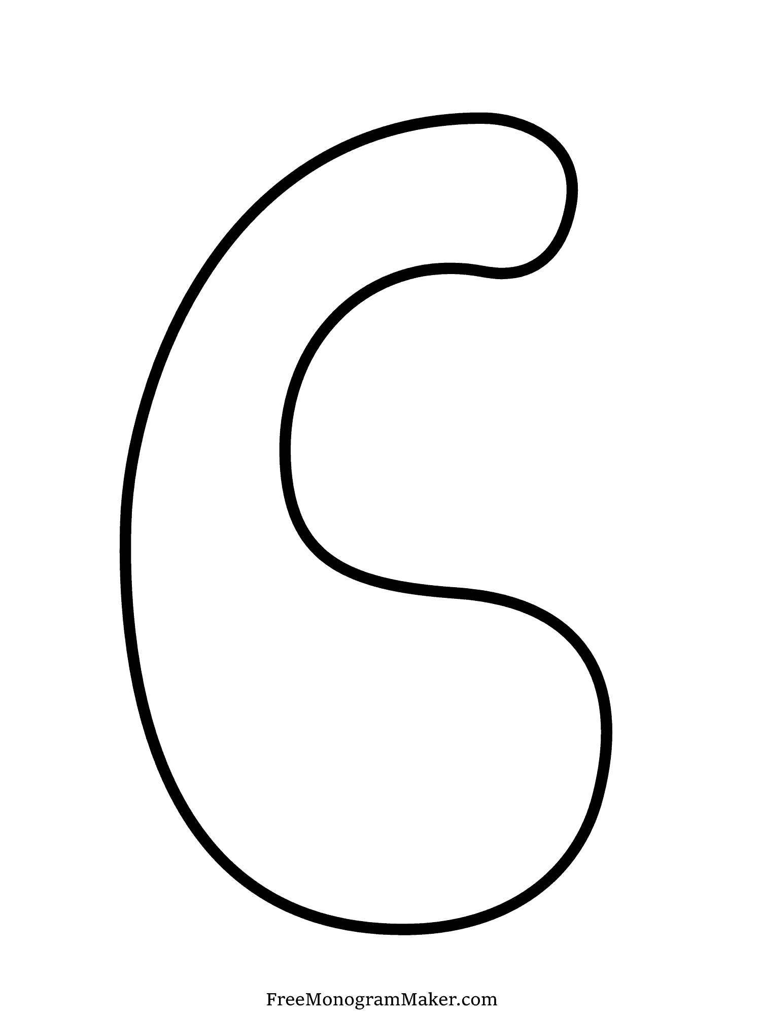 Bubble Letter - C - 3