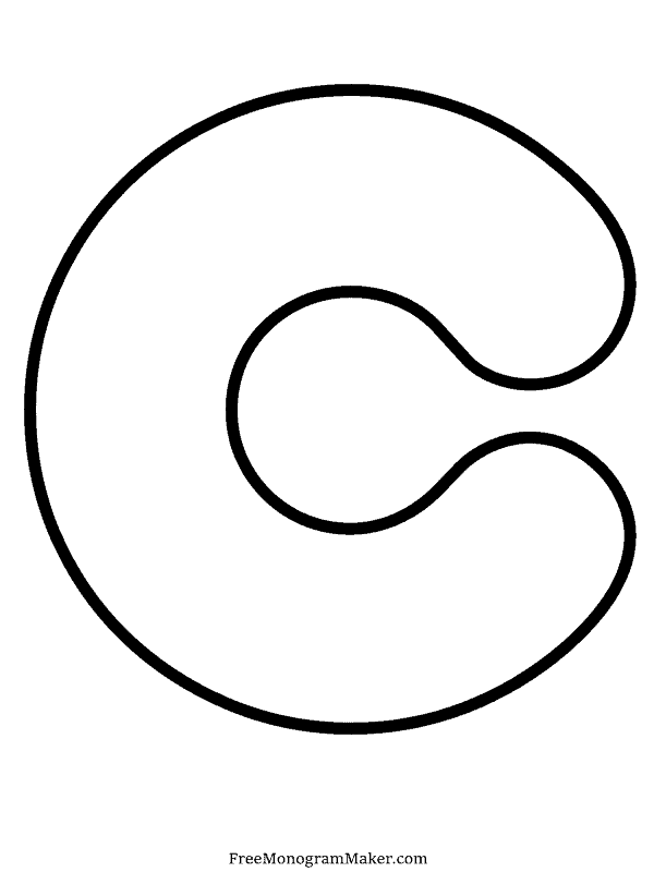 Bubble Letter - C - 8