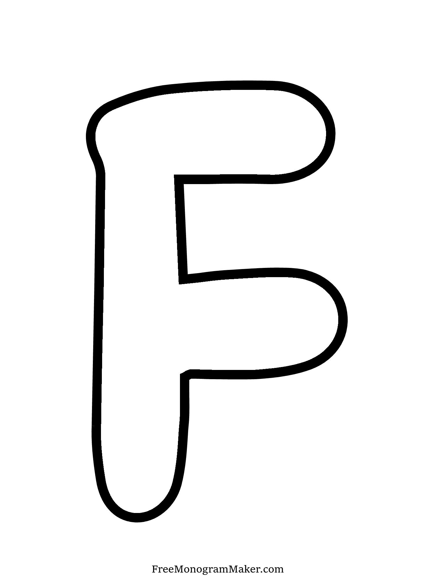 Bubble Letter - F - 22