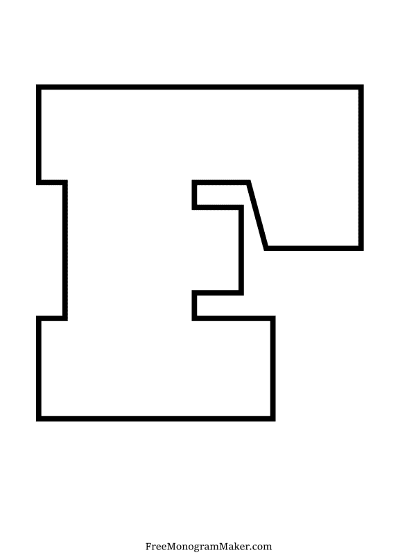Bubble Letter - F - 7