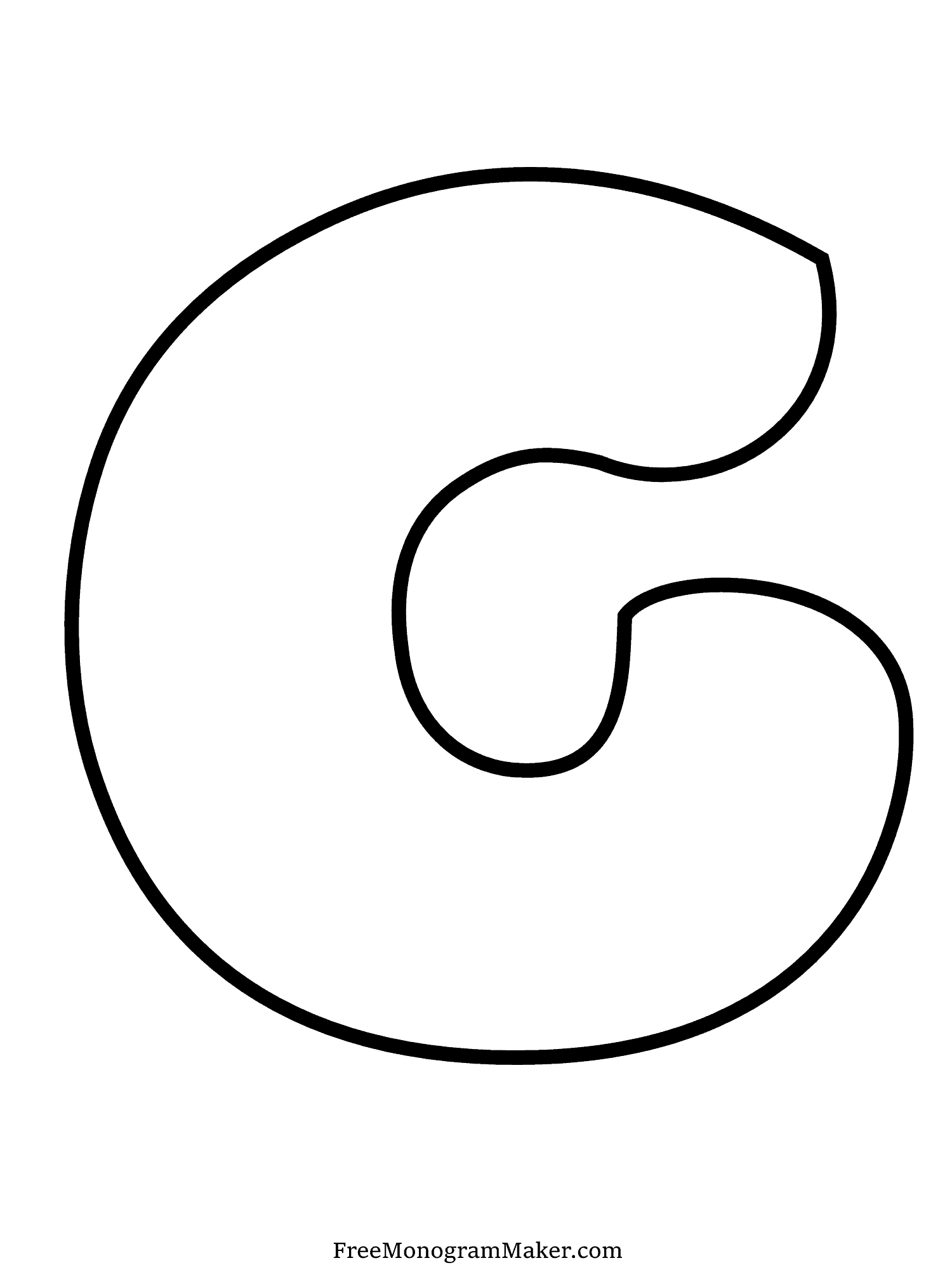 Bubble Letter - G - 12