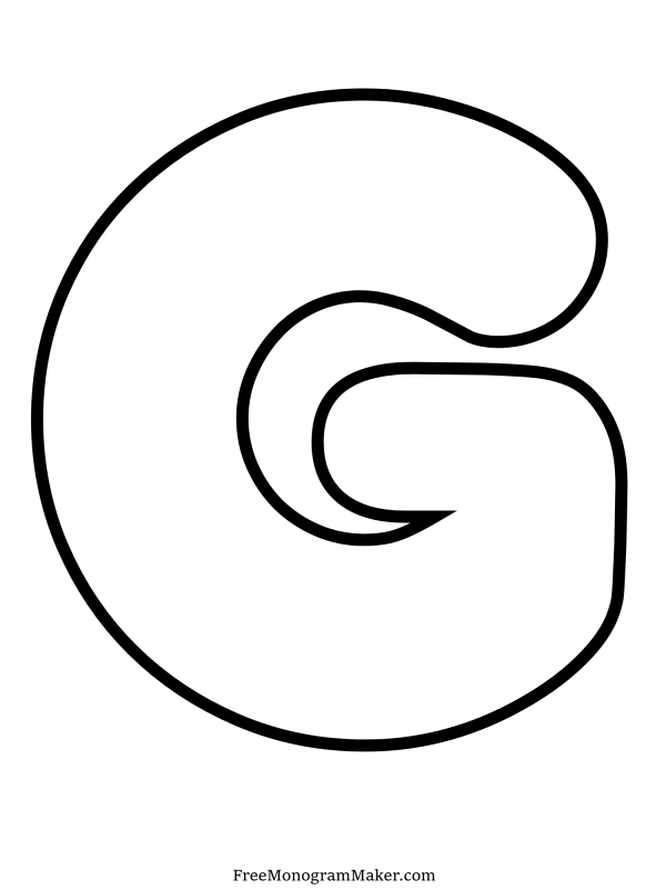Bubble Letter - G - 6