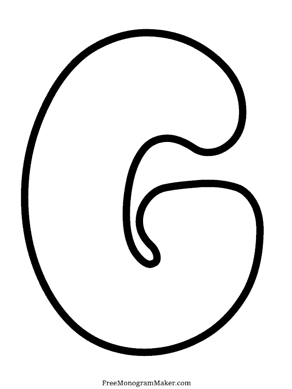 Bubble Letter - G - 8