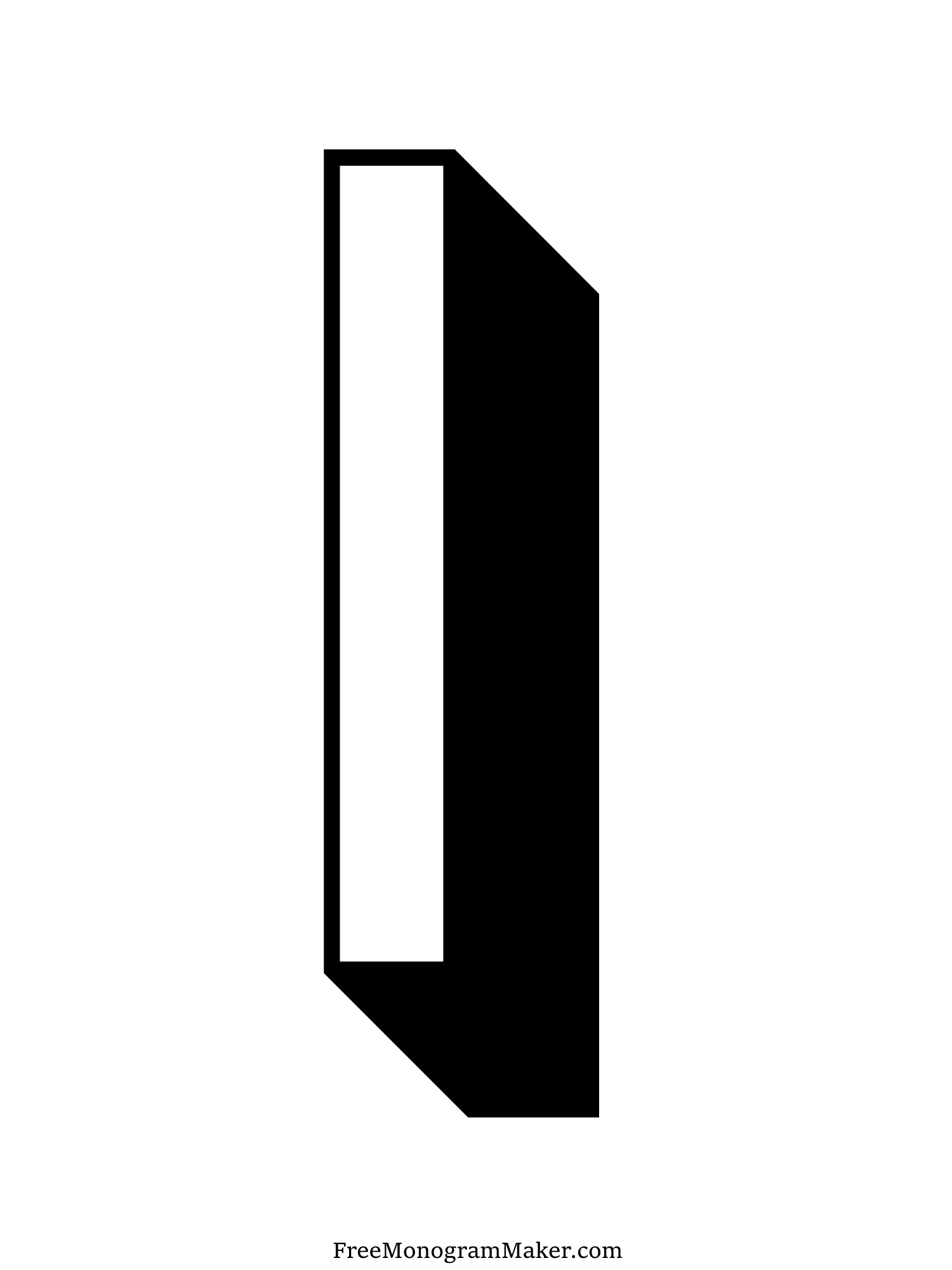 Bubble Letter - I - Black Shadow