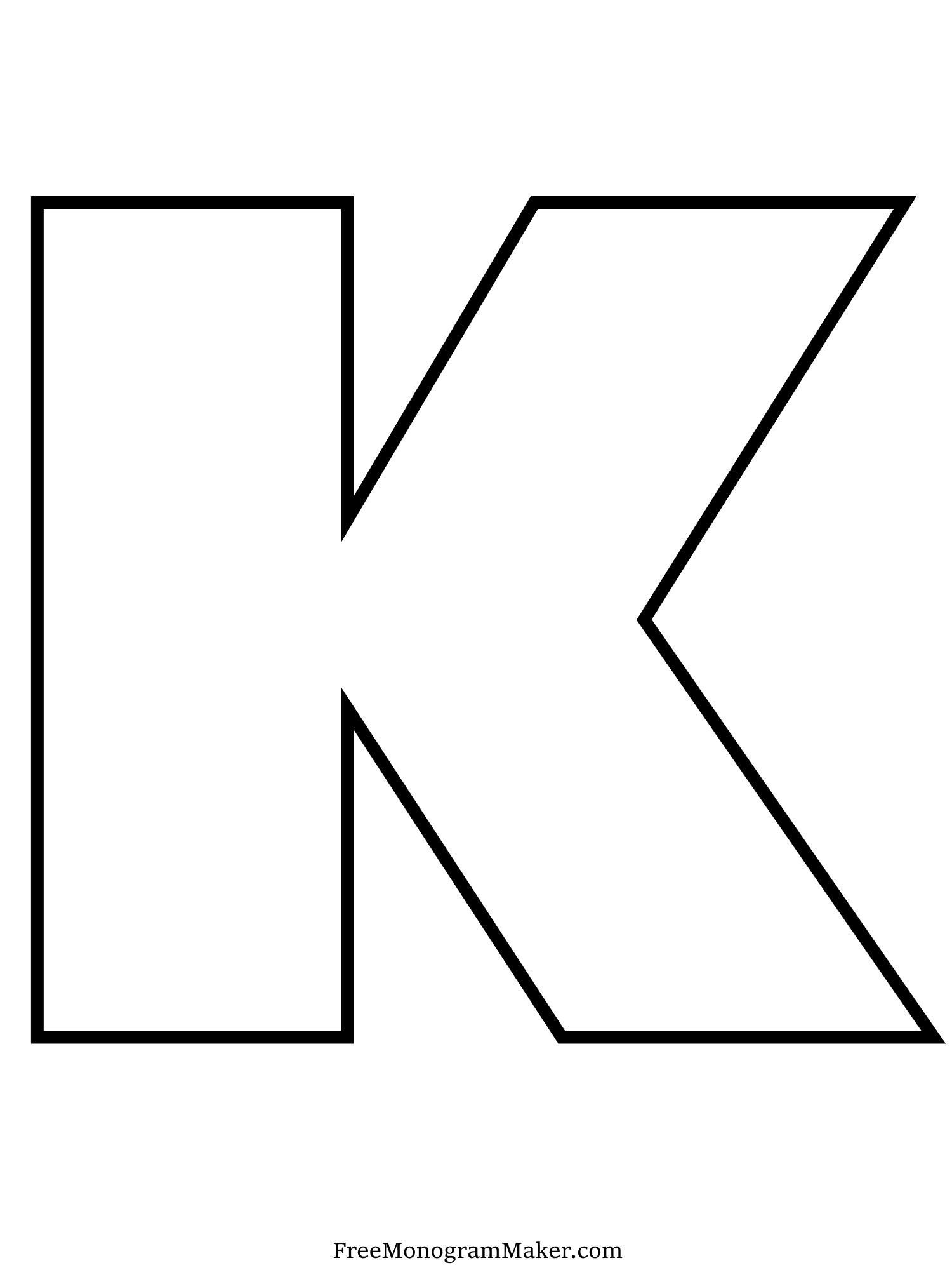 Bubble Letter - K - 33