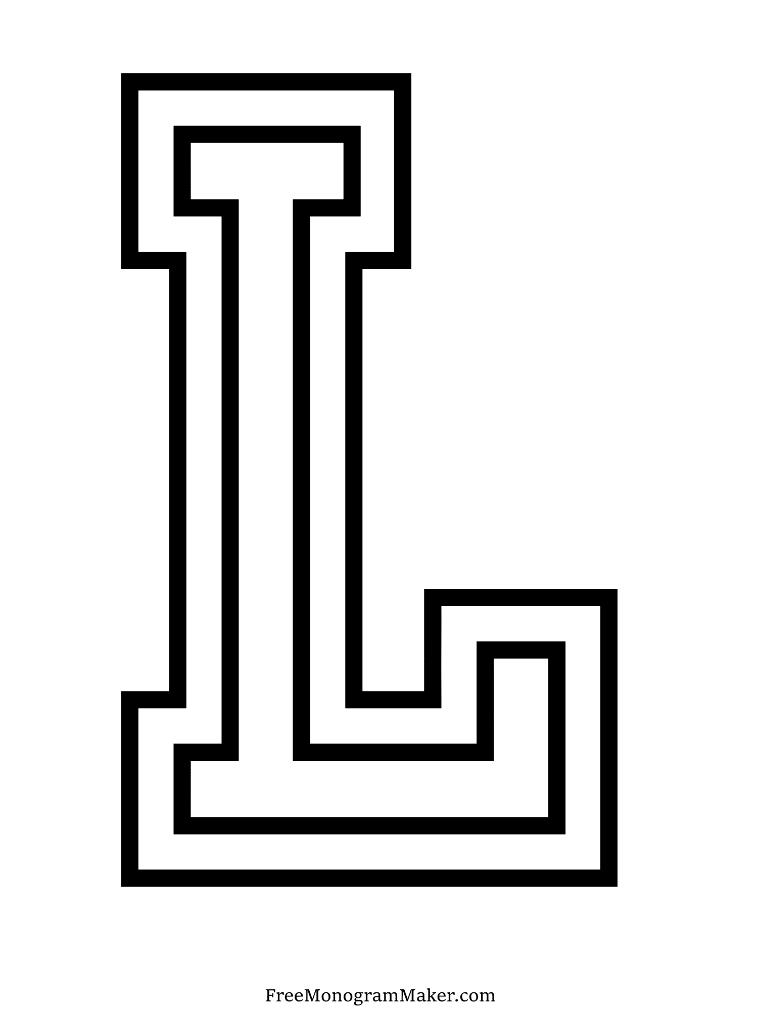 Bubble Letter - L - 4