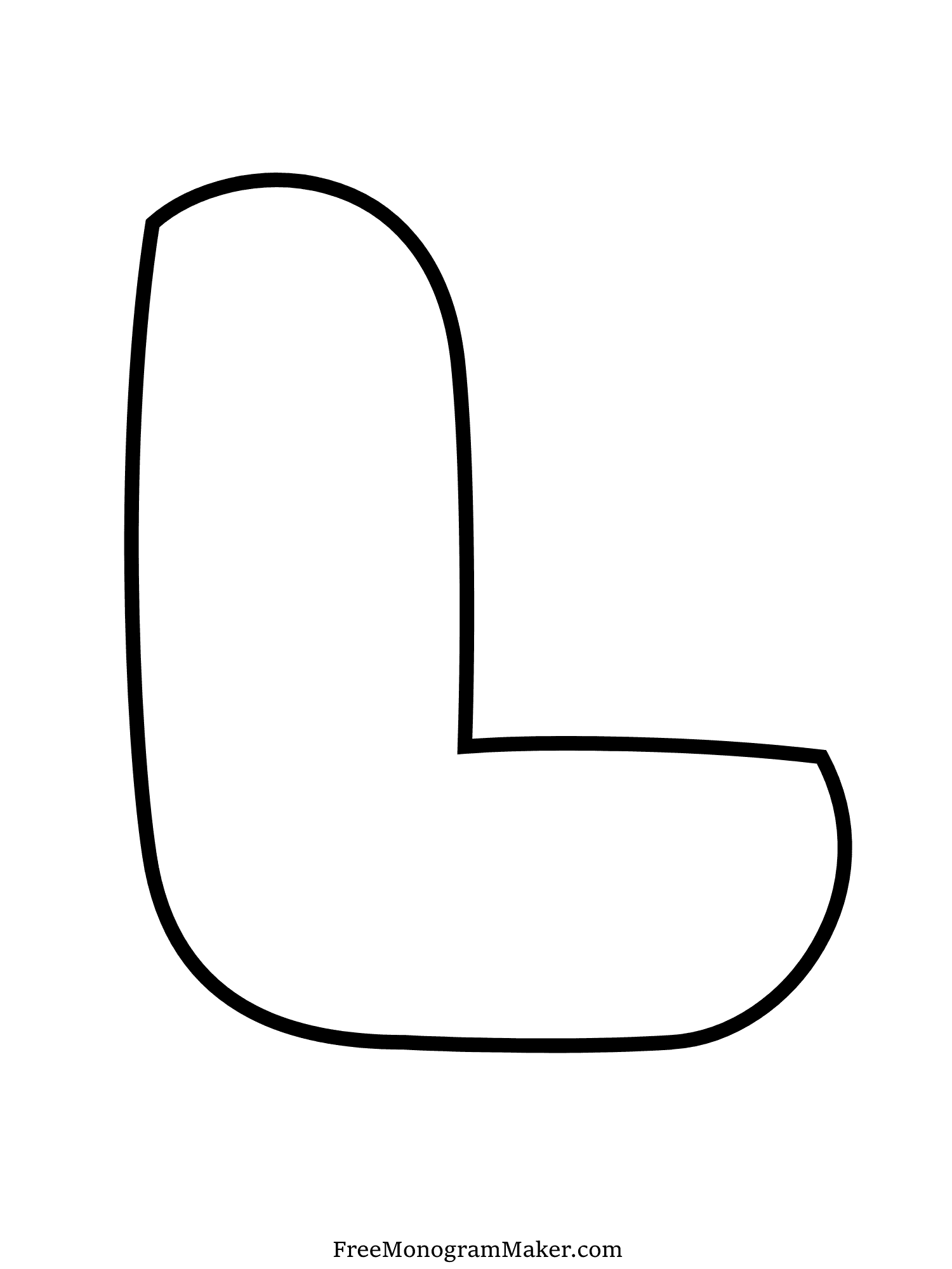 Bubble Letter - L - 7
