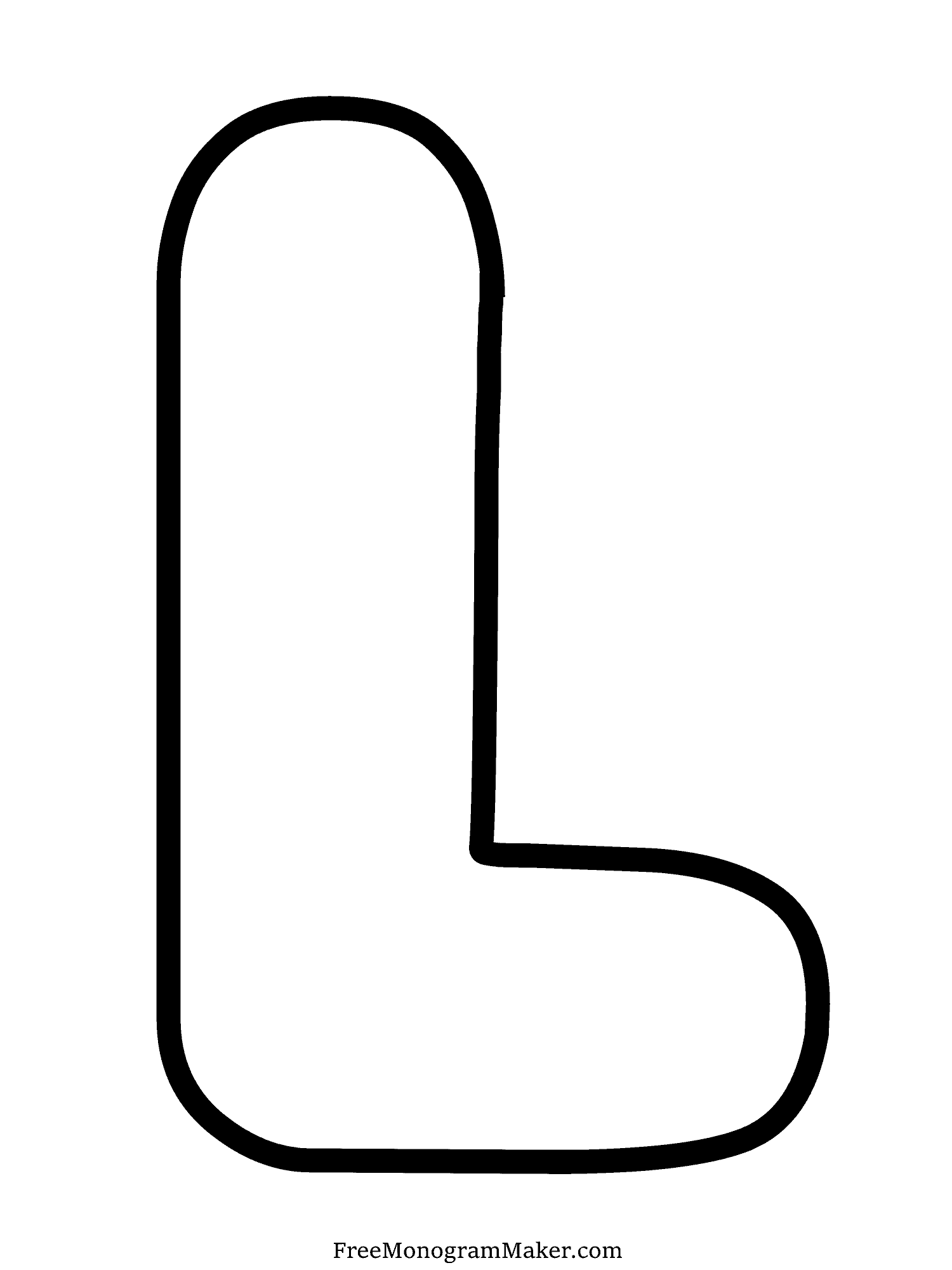 Bubble Letter - L - 8