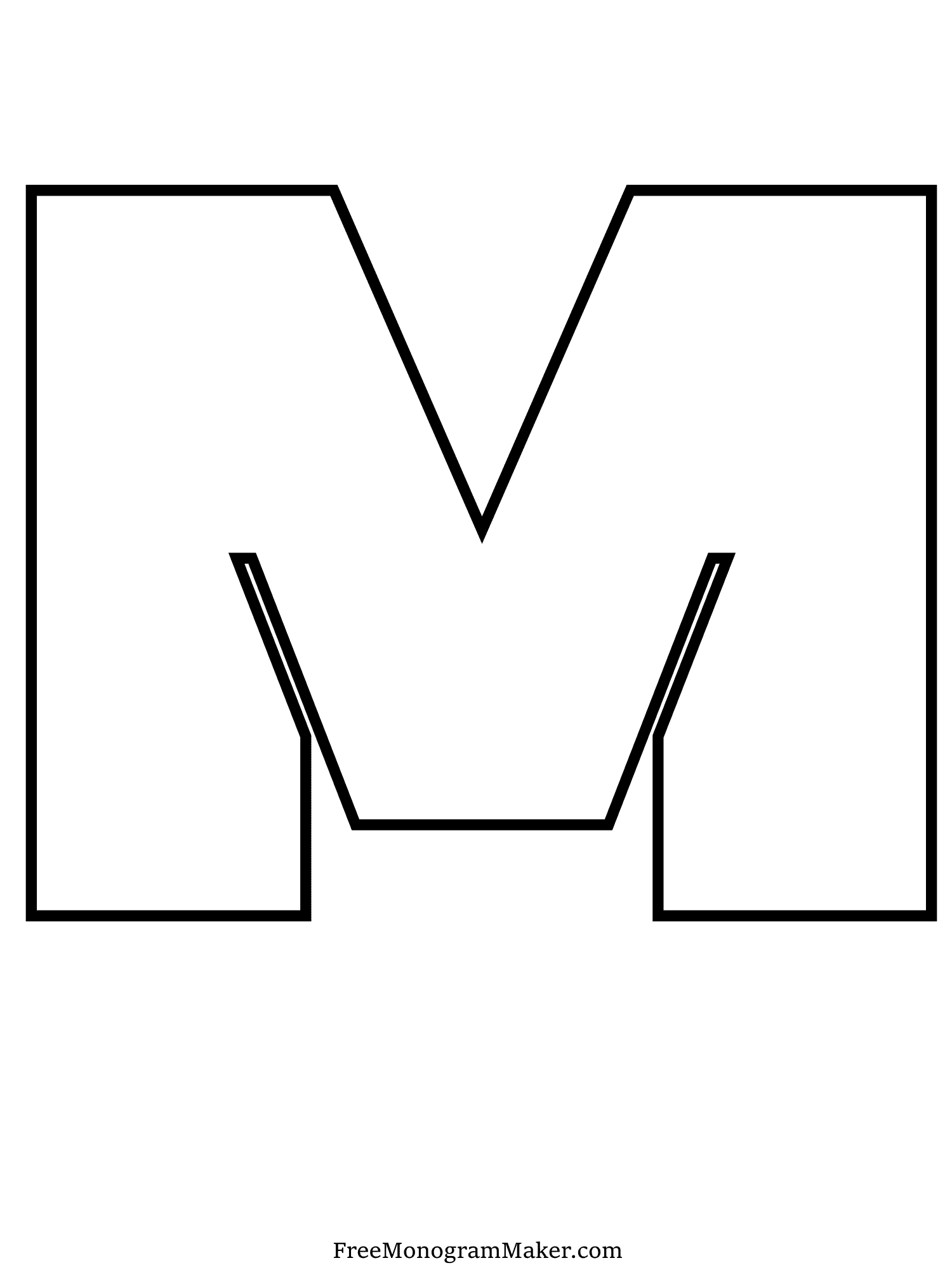 Bubble Letter - M - 33
