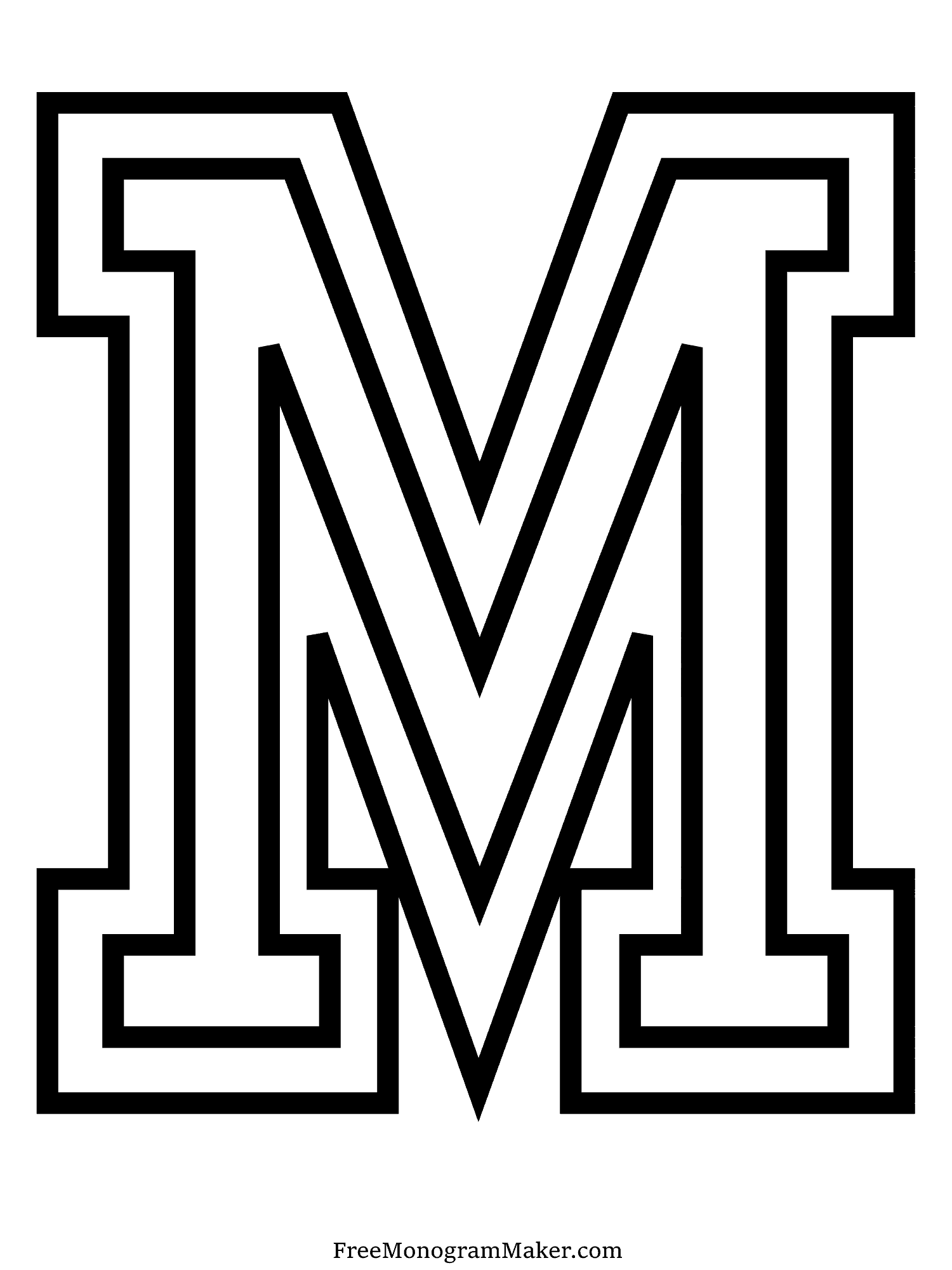 Bubble Letter - M - 4