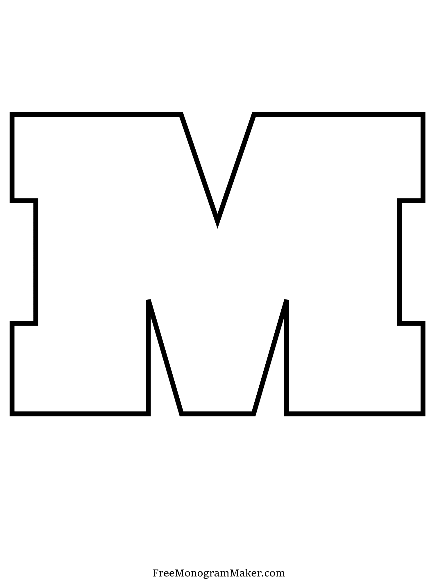 Bubble Letter - M - 7