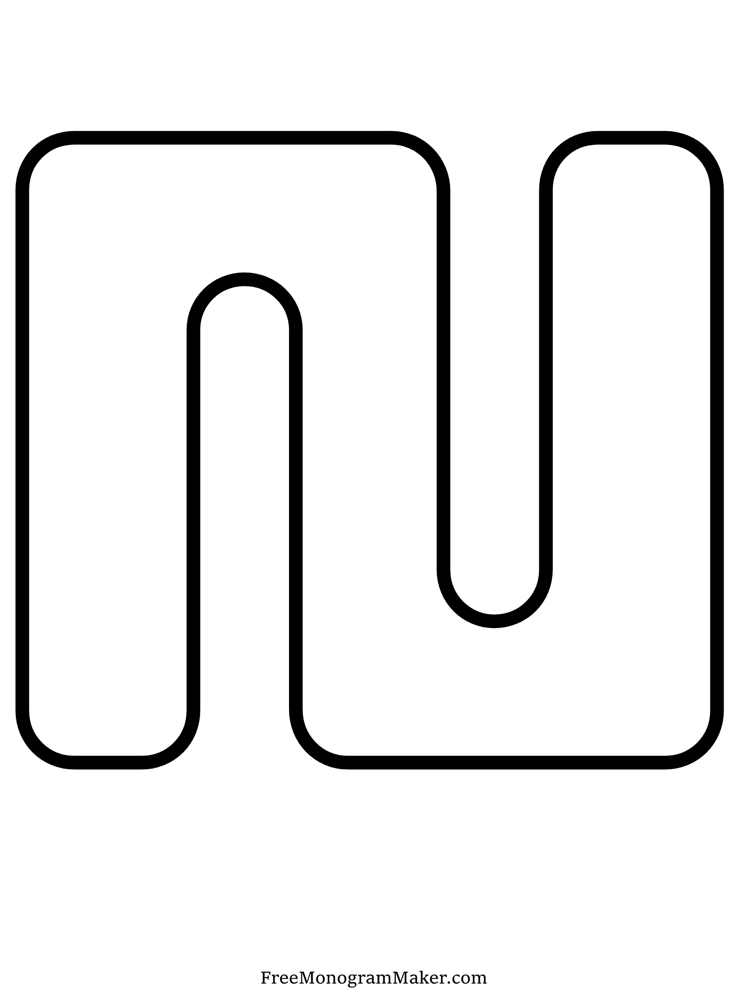 Bubble Letter - N - 22
