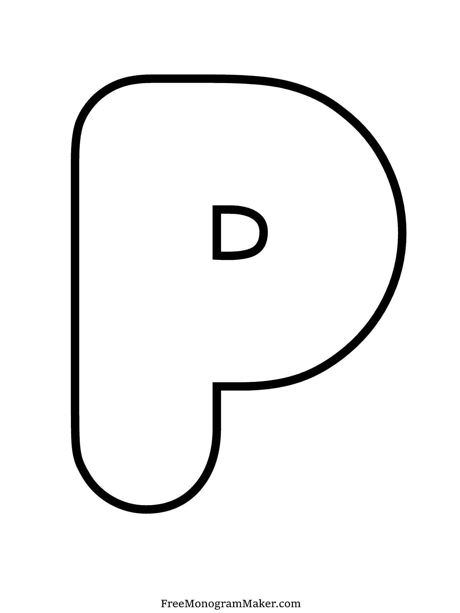 Bubble Letter - P - 10
