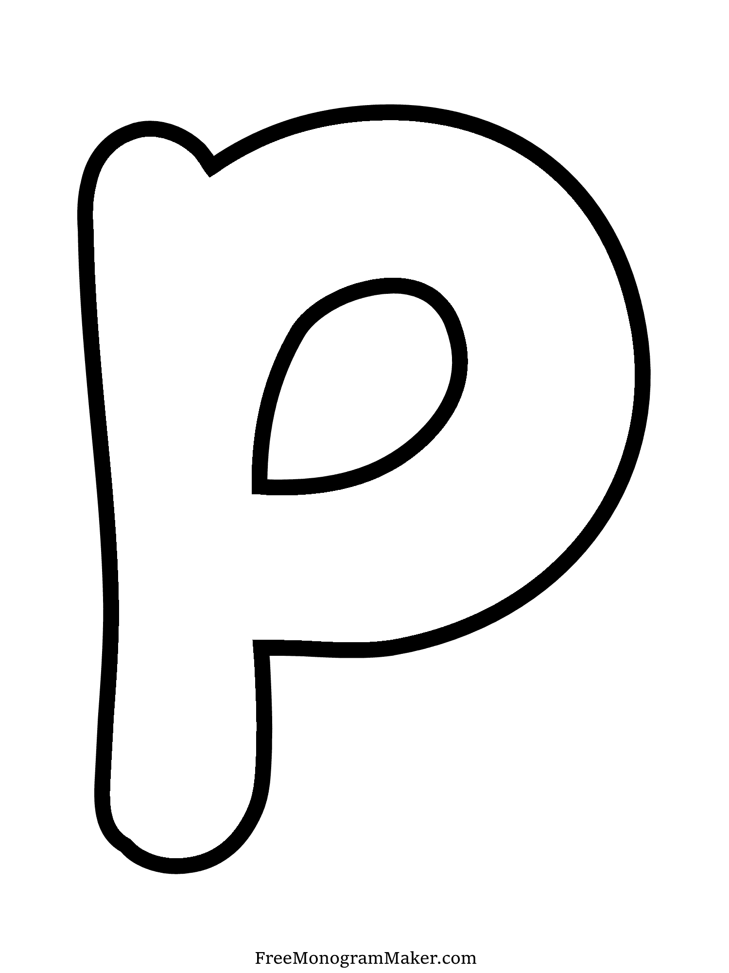 Bubble Letter - P - 11