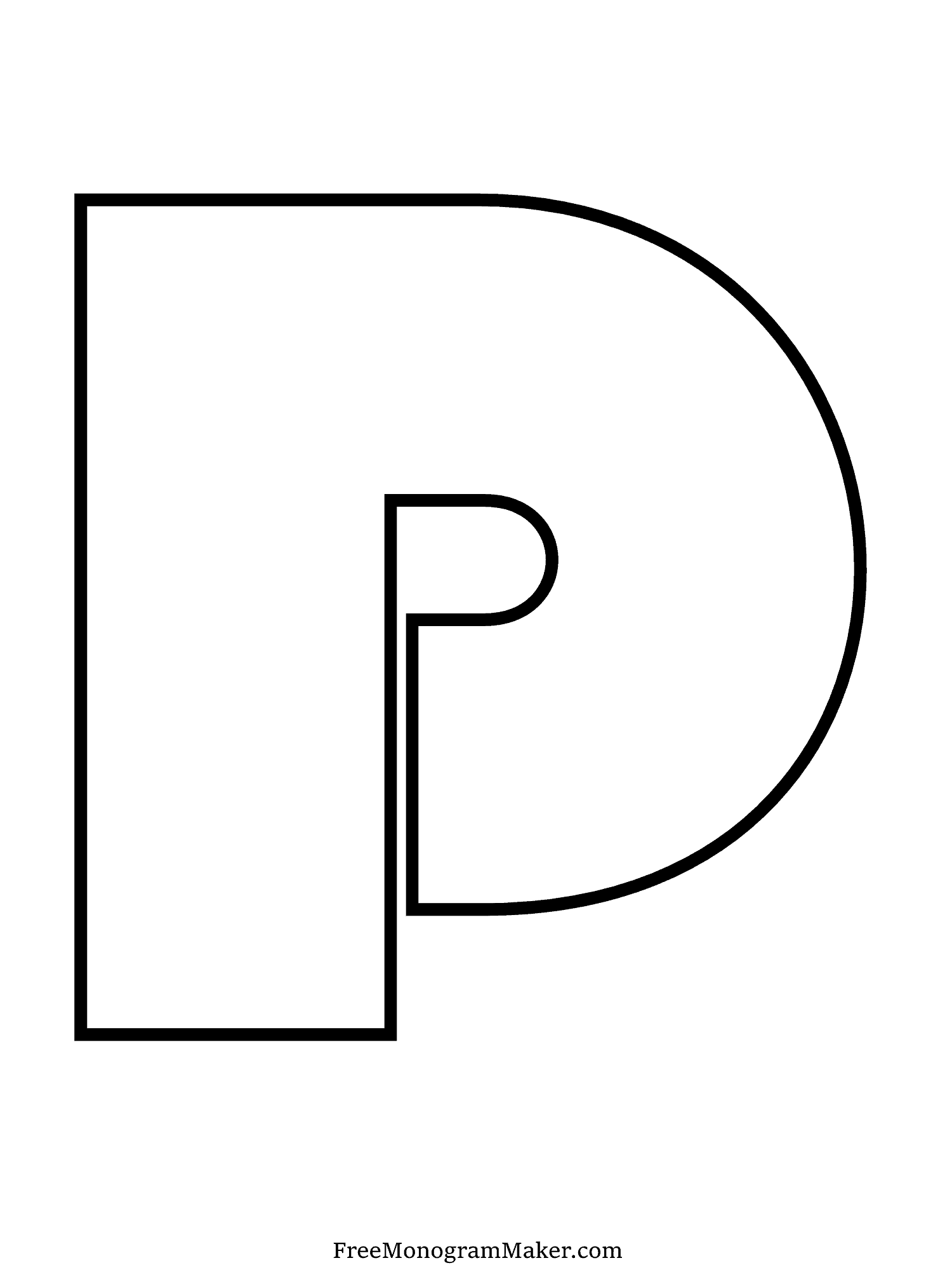 Bubble Letter - P - 33