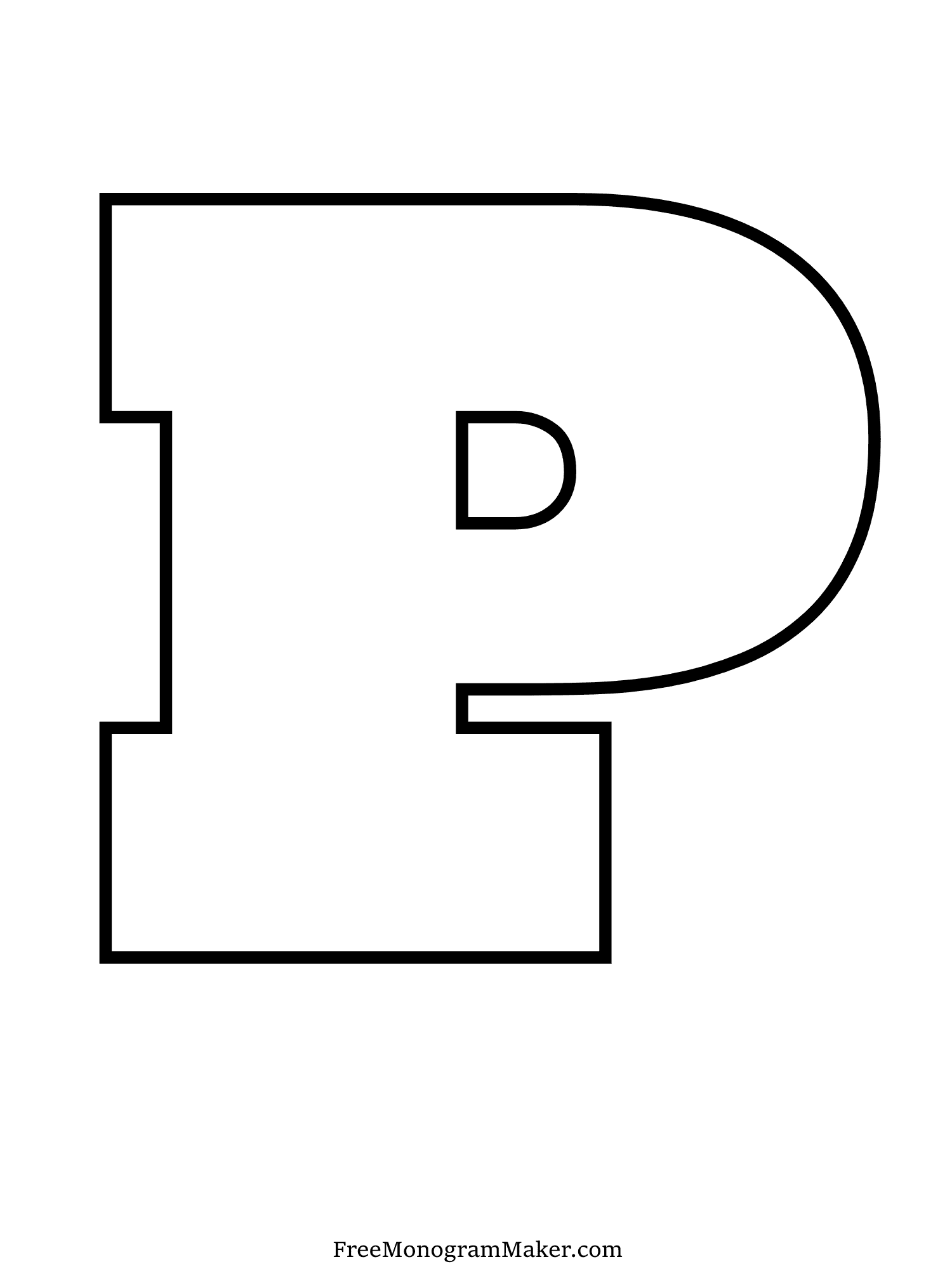Bubble Letter - P - 7