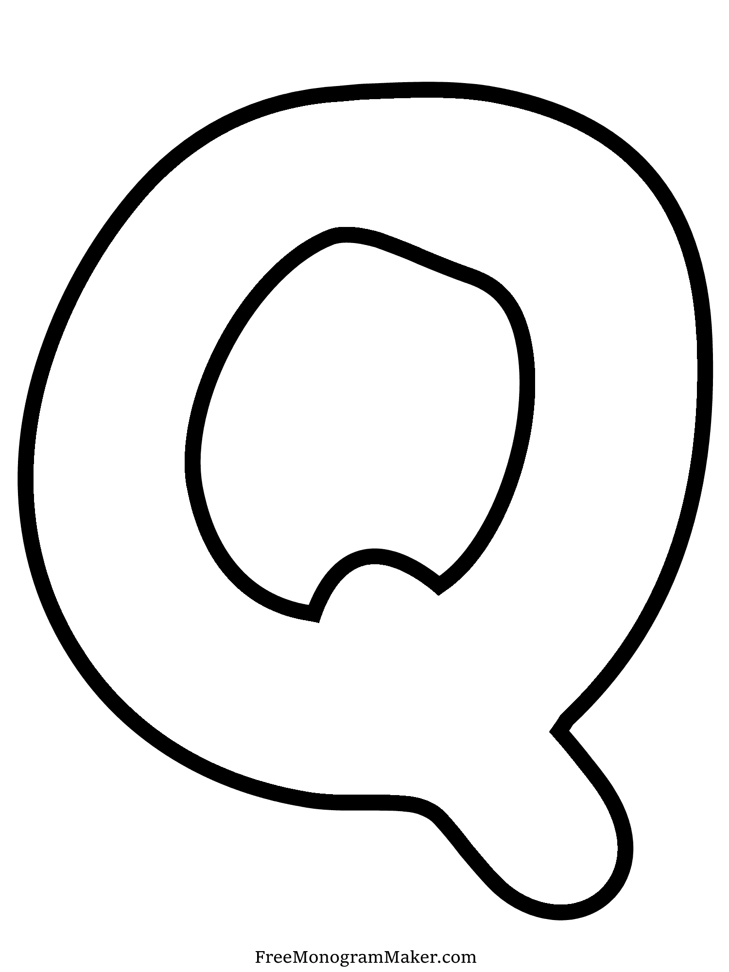 Bubble Letter - Q - 11