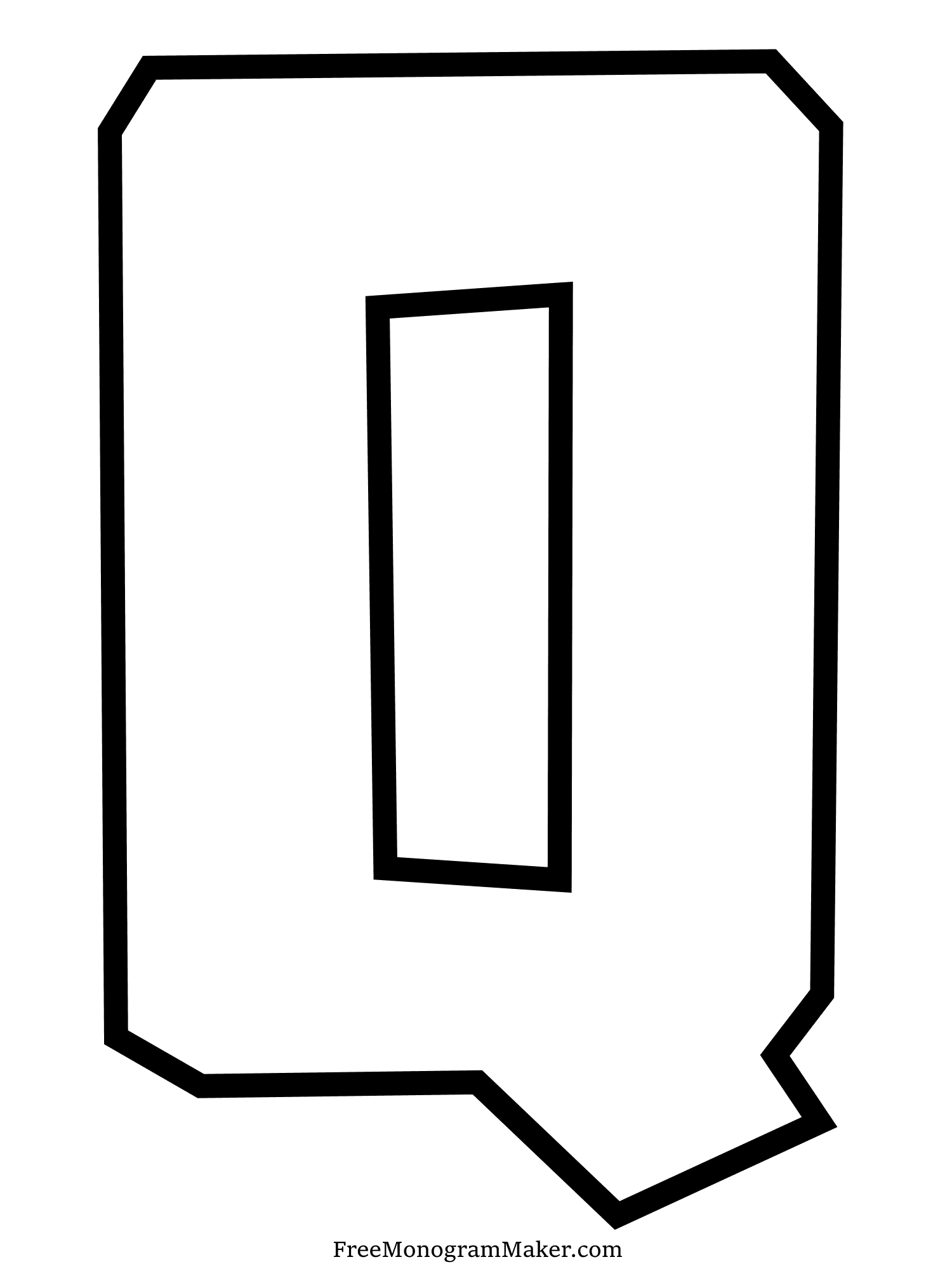 Bubble Letter - Q - 22