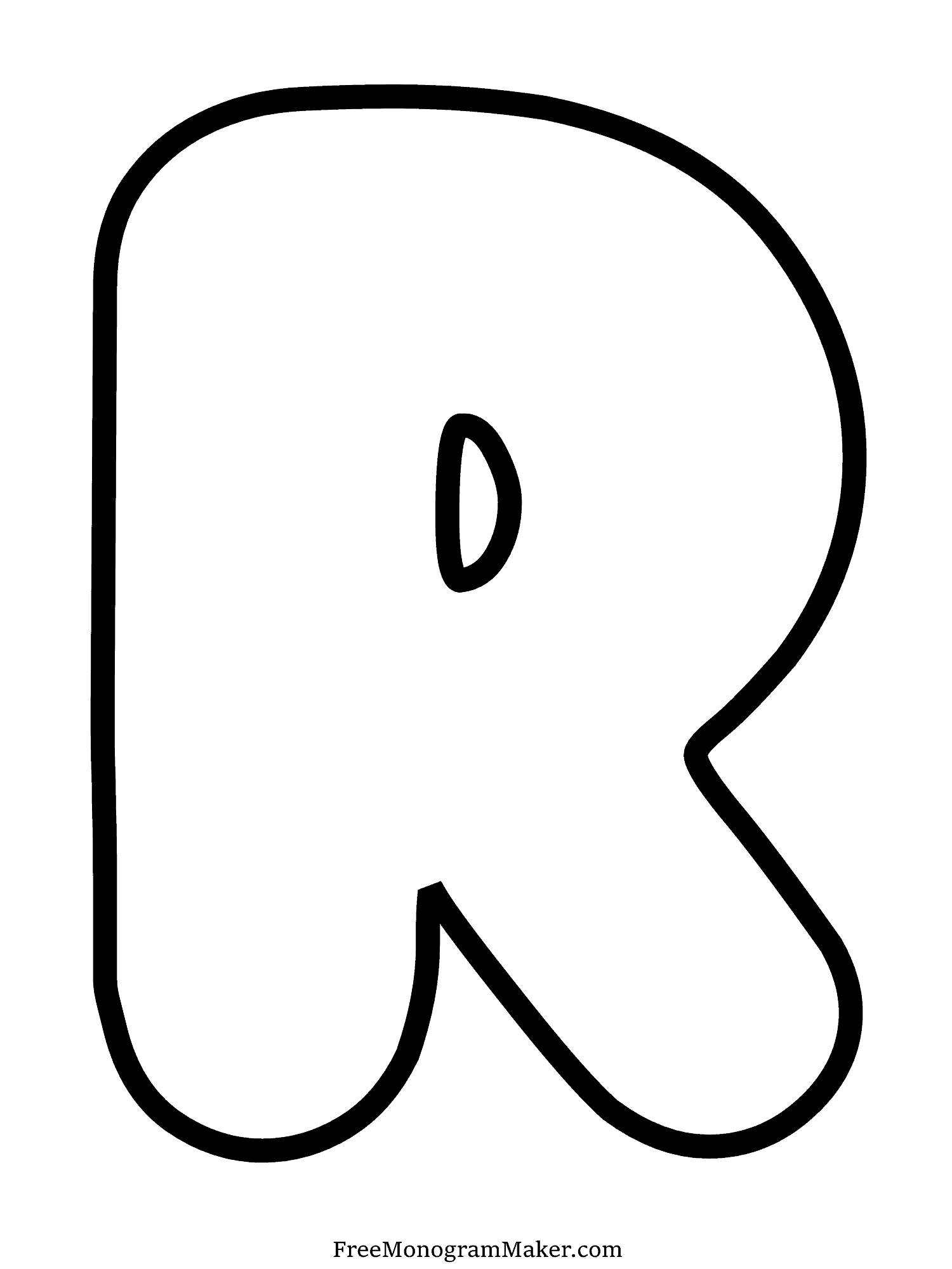 Bubble Letter - R - 10