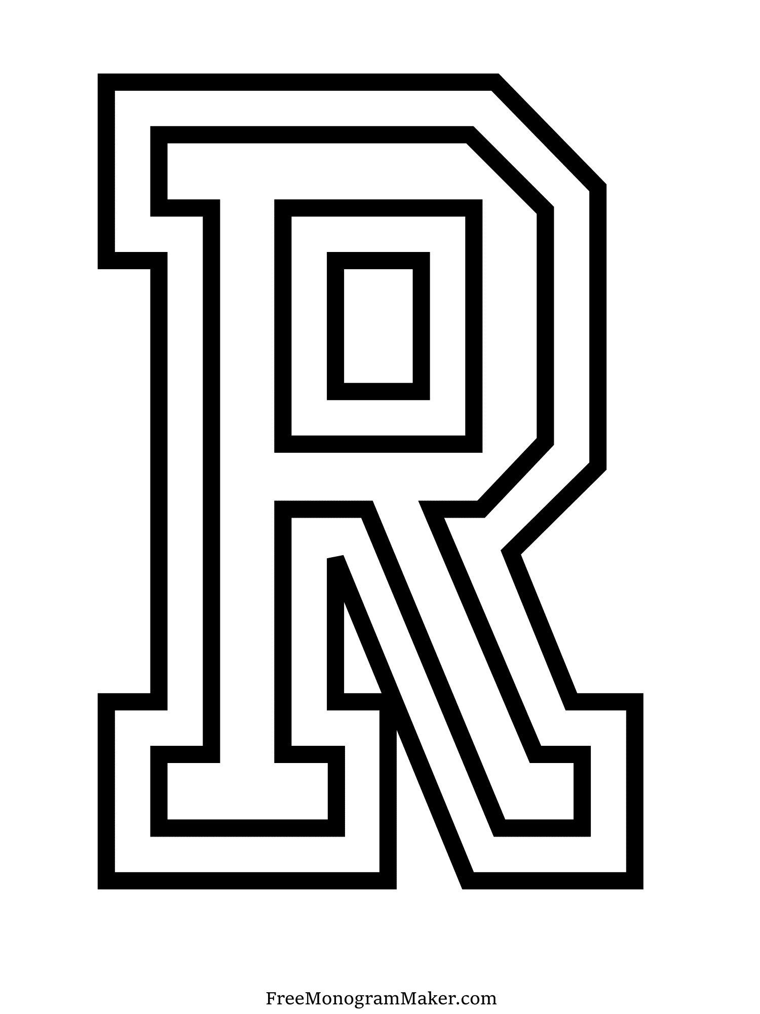 Bubble Letter - R - 4