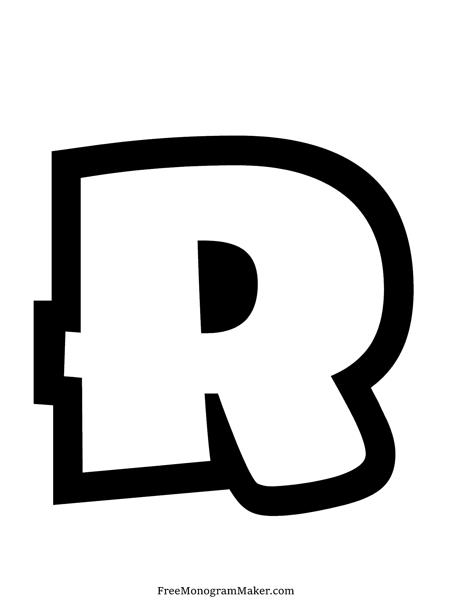 Bubble Letter - R - 5