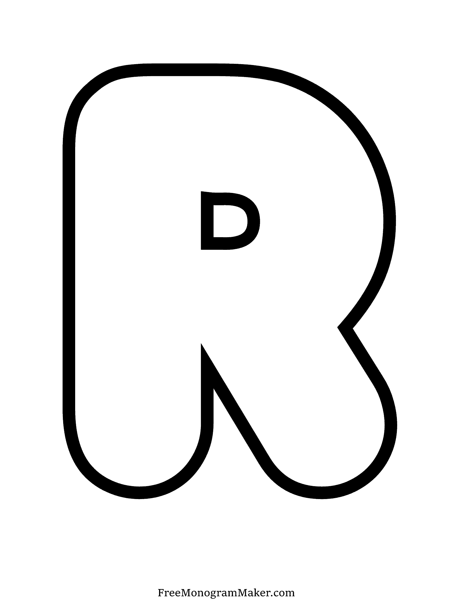 Bubble Letter - R - 8