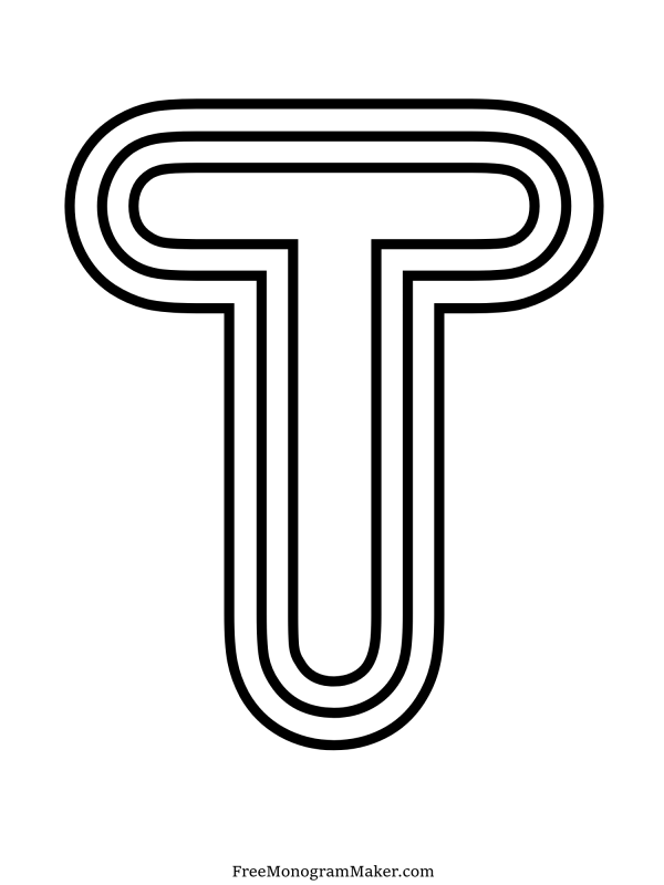 Bubble Letter - T - 2
