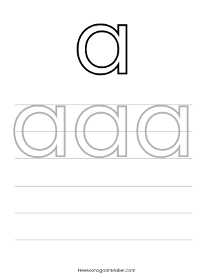 Bubble Writing Lowercase A