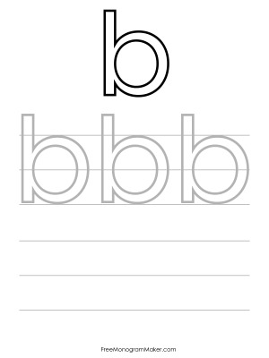 Bubble Writing Lowercase b