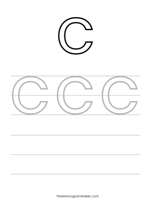 Bubble Writing Lowercase c