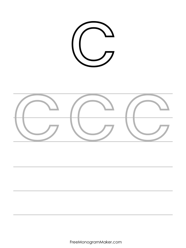 Bubble Writing Lowercase c