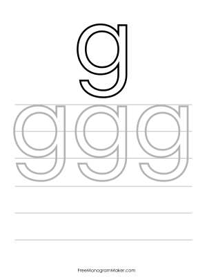 Bubble Writing Lowercase g