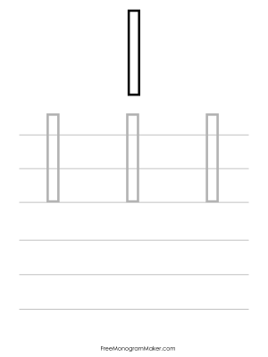 Bubble Writing Lowercase l