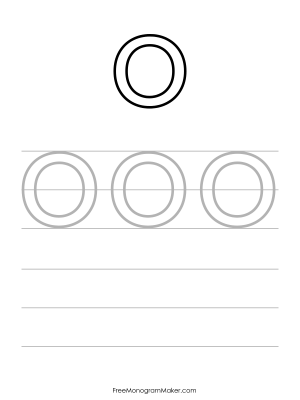 Bubble Writing Lowercase o