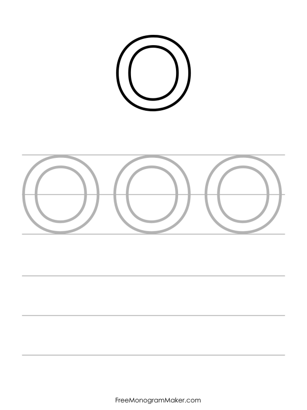 Bubble Writing Lowercase o