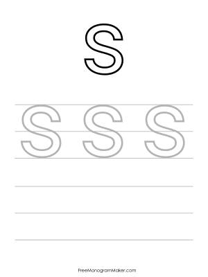 Bubble Writing Lowercase s