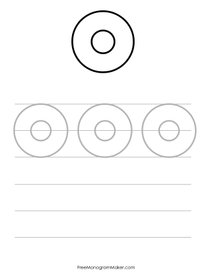 Bubble Writing Uppercase O