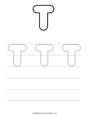 Bubble Writing Uppercase T